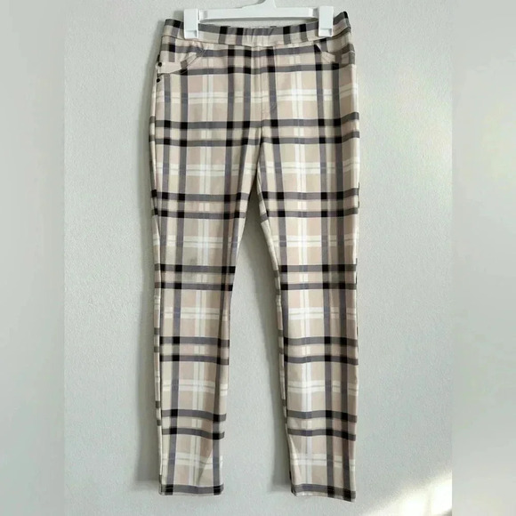 Sanctuary Cream White and Black Plaid Pants | sz medium - Picture 1 of 6